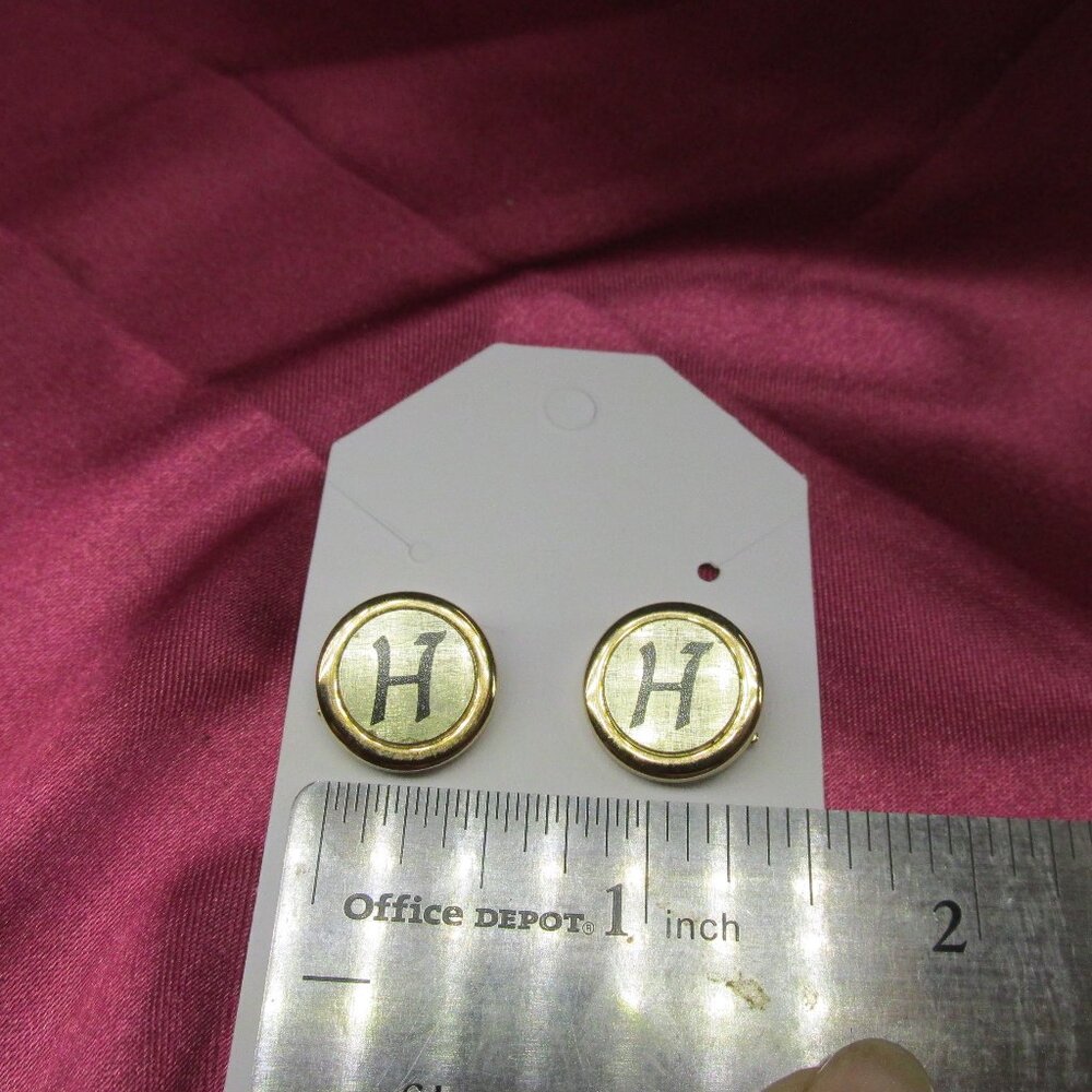 Button Covers Letter "H" Gold tone